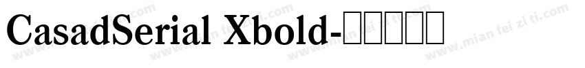 CasadSerial Xbold字体转换